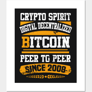 bitcoin retro Posters and Art